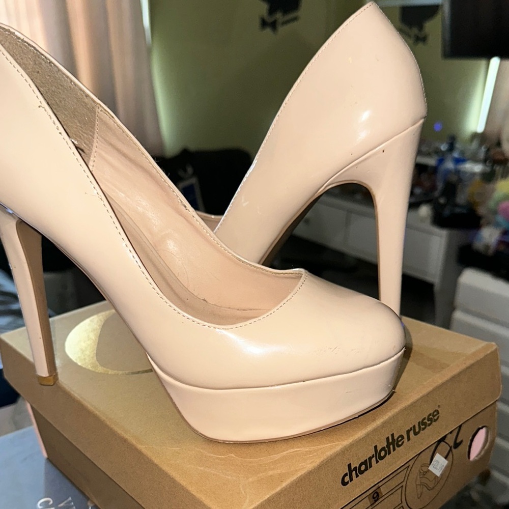 Charlotte Russe Nude Platform Heels